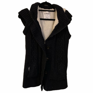 Ci Sono Navy Blue Fluffy Vest Size Medium